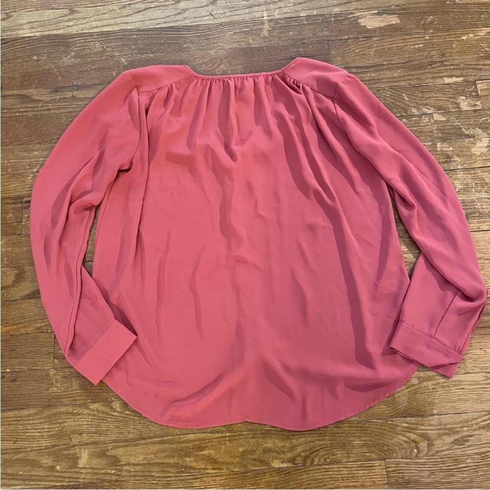 Loft Button Down Button Up Long Sleeve Blouse - Picture 2 of 4